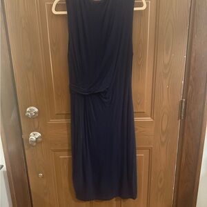 Catherine Malandrino Navy Sleeveless Midi Dress